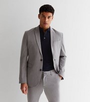 New Look Grey Marl Skinny Fit Suit Jacket